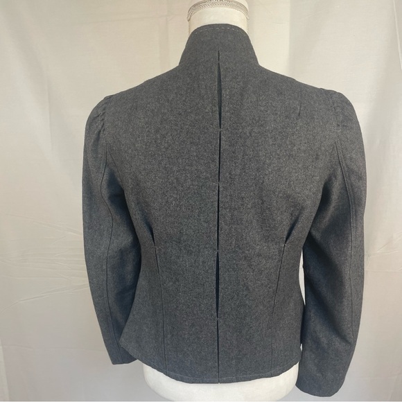 Iconoclast Gray Wool Fitted Pleated Blazer 42 - Picture 4 of 10